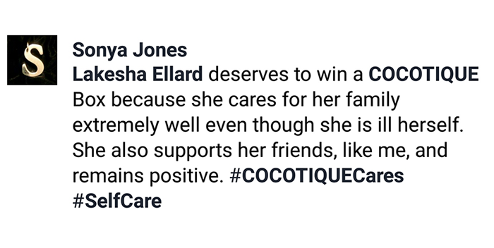 SONA JONES: NOMINATED LAKESHA ELLARD