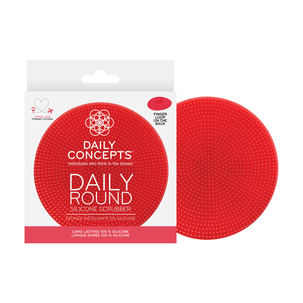 DAILY CONCEPTS Silicone Body Scrubber – Red