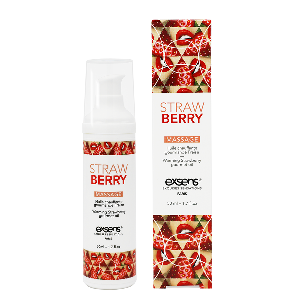 EXSENS Sensual Flavored Warming Massage Oil – Strawberry