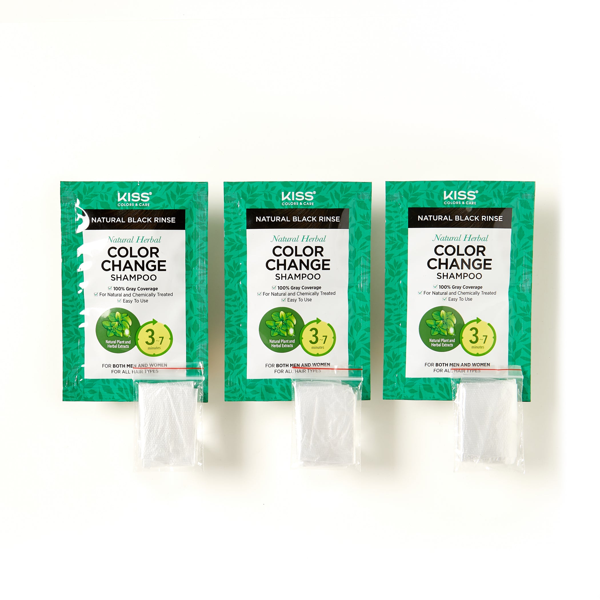 KISS COLORS Quick Cover Natural Herbal Color Change Shampoo