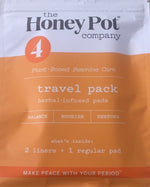 THE HONEY POT COMPANY Travel Pack - Herbal Infused Pads (2 Liners + 1 Regular Pad)