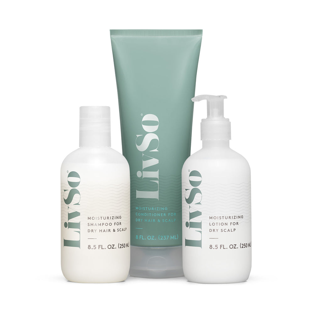 LIVSO Moisturizing Shampoo, Conditioner and Scalp Lotion